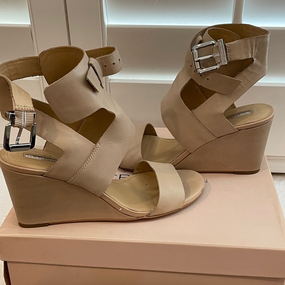 BCBG BG-Mandee, warm sand wedges.